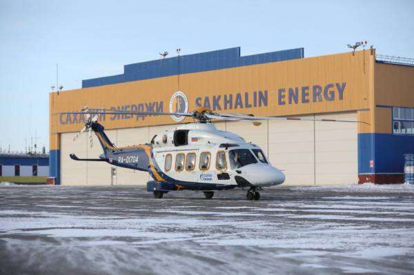Первый пассажирский полет нового вертолета AW189 на проекте «Сахалин-2»